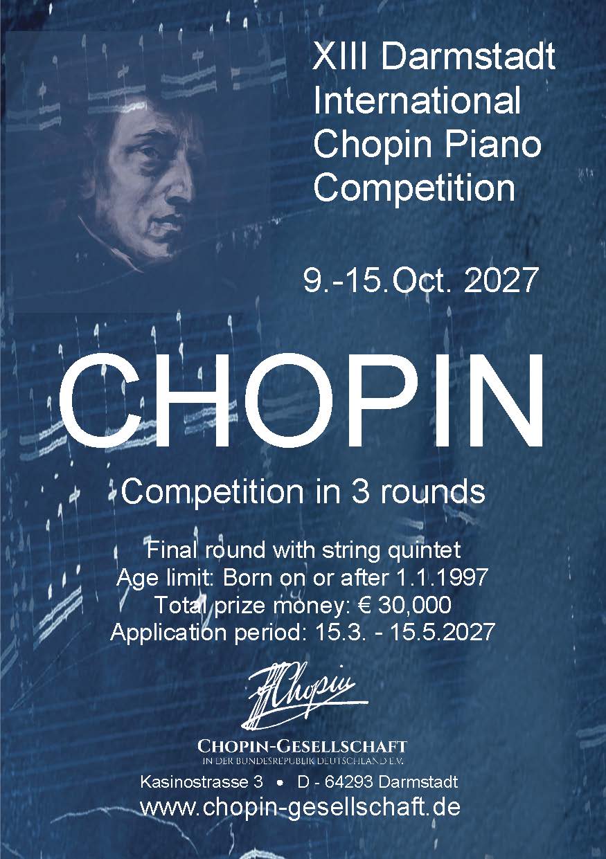 XIII. Internationaler Chopin-Klavierwettbewerb in Darmstadt